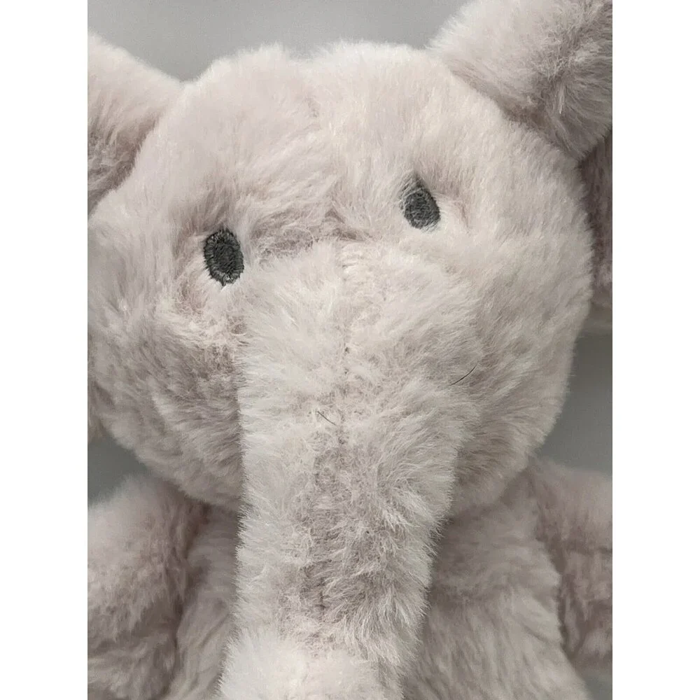 SL Home Fashions Pink Elephant‎ Plush Stuffed Animal Gray Sewn Eyes 9 inch
